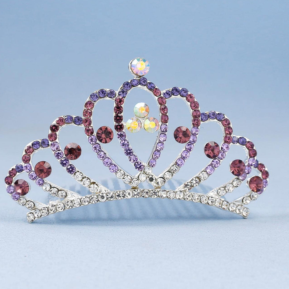 Wholesale Children's Princess Rhinestone Crown Hair Comb